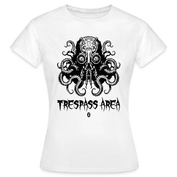 Betretungs Gebiet: Bio Oktopus Krake - Frauen T-Shirt - Weiß - Vorne - AI Model Female 172 dark (172cm)