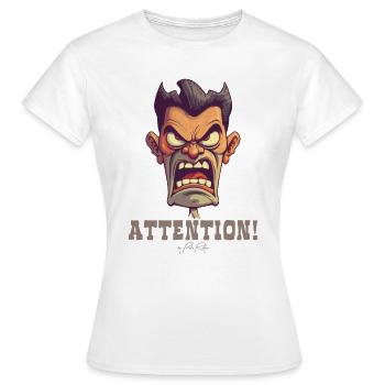 Drill Sergeant Lehrer, Achtung! - Frauen T-Shirt - Weiß - Vorne - AI Model Female 172 dark (172cm)