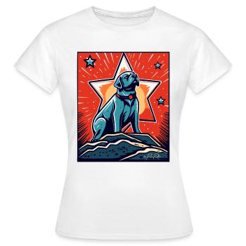 Ein treuer Hund unter einem Stern - Frauen T-Shirt - Weiß - Vorne - AI Model Female 172 dark (172cm)