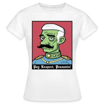 Respectez, paysans, le noble - T-shirt Femme - blanc - Devant - AI Model Female 172 dark (172cm)