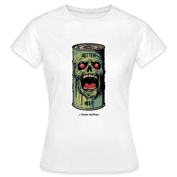 Viande pourrie : Boîte de viande de zombie - T-shirt Femme - blanc - Devant - AI Model Female 172 dark (172cm)