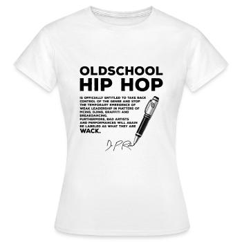 Le hip-hop old-school reprend le contrôle - T-shirt Femme - blanc - Devant - AI Model Female 172 dark (172cm)