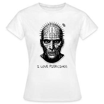 I LOVE PIERCINGS - Women's T-Shirt - white - Front - AI Model Female 172 dark (172cm)