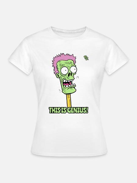 Das ist genial: Ein schlauer Zombie Bleistift - Frauen T-Shirt - Weiß