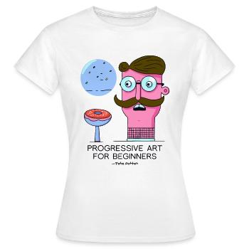 Un art sarcastique : progressif pour les débutants - T-shirt Femme - blanc - Devant - AI Model Female 172 dark (172cm)