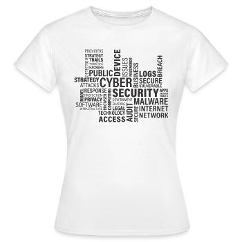 Cyber-Sicherheit - Frauen T-Shirt - Weiß - Vorne - AI Model Female 172 dark (172cm)