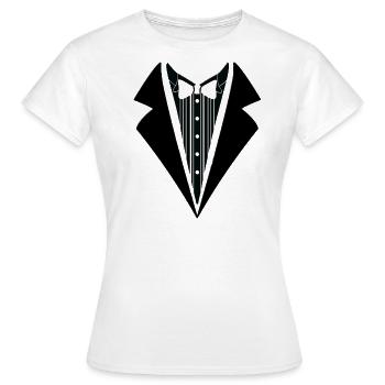 smoking noir - T-shirt Femme - blanc - Devant - AI Model Female 172 dark (172cm)