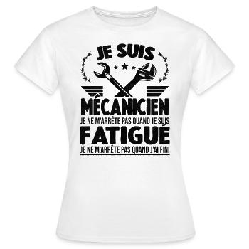 Je Suis Mécanicien Automobile Cadeau Auto Garage - T-shirt Femme - blanc - Devant - AI Model Female 172 dark (172cm)
