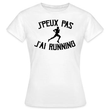 Je Peux Pas J'ai Running - T-shirt Femme - blanc - Devant - AI Model Female 172 dark (172cm)