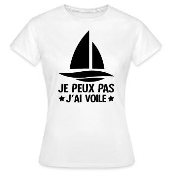 Je Peux Pas J'ai Voile - T-shirt Femme - blanc - Devant - AI Model Female 172 dark (172cm)