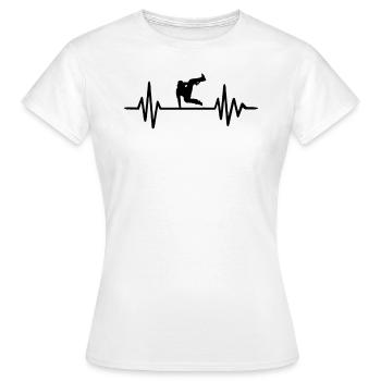 Parkour Herzfrequenz - Frauen T-Shirt - Weiß - Vorne - AI Model Female 172 dark (172cm)