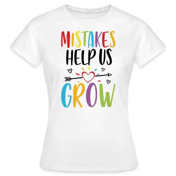 Fehler helfen uns zu wachsen - Frauen T-Shirt - Weiß - Vorne - AI Model Female 172 dark (172cm)