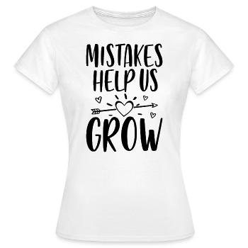 Fehler helfen uns zu wachsen - Frauen T-Shirt - Weiß - Vorne - AI Model Female 172 dark (172cm)