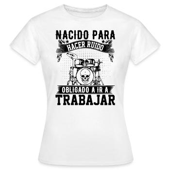 Né Pour Faire Du Bruit - T-shirt Femme - blanc - Devant - AI Model Female 172 dark (172cm)