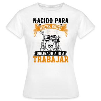 Né Pour Faire Du Bruit - T-shirt Femme - blanc - Devant - AI Model Female 172 dark (172cm)