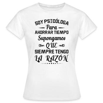 Je Suis Psychologue - T-shirt Femme - blanc - Devant - AI Model Female 172 dark (172cm)