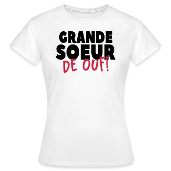 Grand Soeur De Ouf - T-shirt Femme - blanc - Devant - AI Model Female 172 dark (172cm)