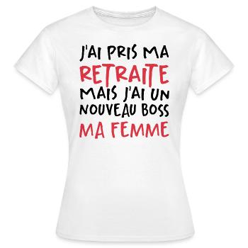 J'ai Pris Ma Retraite - T-shirt Femme - blanc - Devant - AI Model Female 172 dark (172cm)