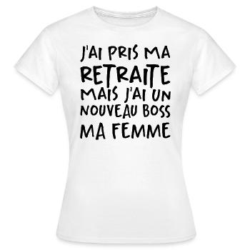 J'ai Pris Ma Retraite - T-shirt Femme - blanc - Devant - AI Model Female 172 dark (172cm)