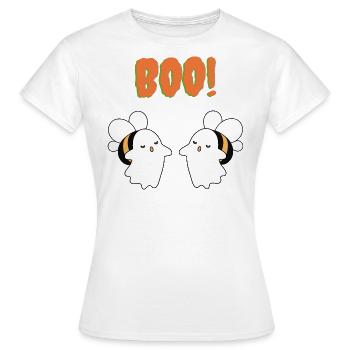 BOO TSHIRT DESIGN - Women's T-Shirt - white - Front - AI Model Female 172 dark (172cm)