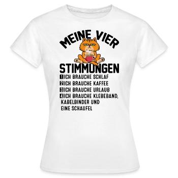 Meine Vier Stimmungen - Frauen T-Shirt - Weiß - Vorne - AI Model Female 172 dark (172cm)