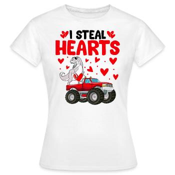 I Steal Hearts - Women's T-Shirt - white - Front - AI Model Female 172 dark (172cm)