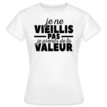 Cadeaux D'anniversaire Pour Fêter Son Année - T-shirt Femme - blanc - Devant - AI Model Female 172 dark (172cm)