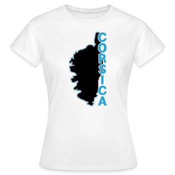 Korsika Wappen - Frauen T-Shirt - Weiß - Vorne - AI Model Female 172 dark (172cm)