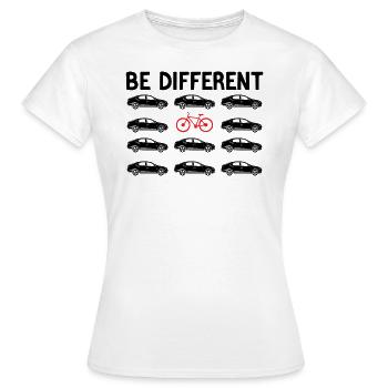 Vélo vélo vélo vélo selle monovitesse - T-shirt Femme - blanc - Devant - AI Model Female 172 dark (172cm)