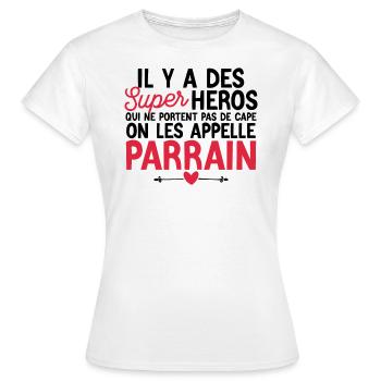 Super-héros sans cape : Les Parrains - T-shirt Femme - blanc - Devant - AI Model Female 172 dark (172cm)