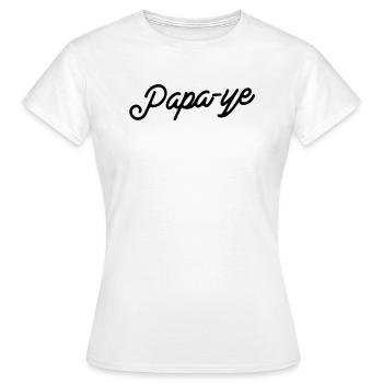 Papa-ye Chic - T-shirt Femme - blanc - Devant - AI Model Female 172 dark (172cm)
