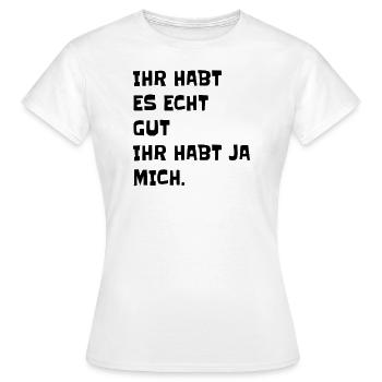 Einzigartige Freude - Frauen T-Shirt - Weiß - Vorne - AI Model Female 172 dark (172cm)
