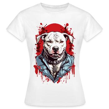 Dog breed Pitbulls - Women's T-Shirt - white - Front - AI Model Female 172 dark (172cm)