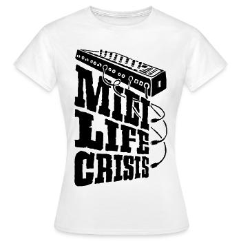 Midi life crisis - Frauen T-Shirt - Weiß - Vorne - AI Model Female 172 dark (172cm)