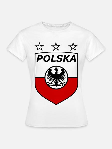 Polnisches Adlerwappen Schild - Frauen T-Shirt - Weiß