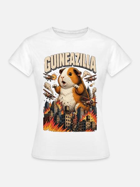 GUINEAZILLA - Frauen T-Shirt - Weiß