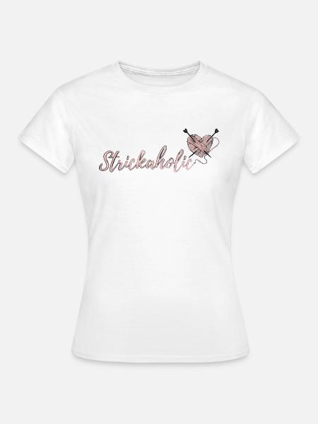 Wolle Stricken - Frauen T-Shirt - Weiß