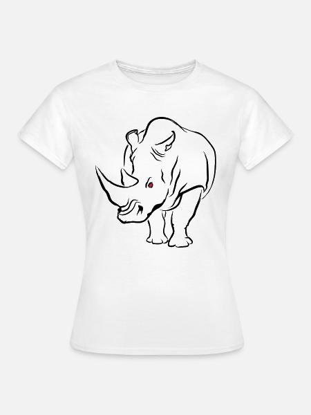 RHINO - Frauen T-Shirt - Weiß