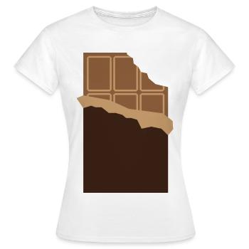 Eine Tafel Schokolade - Frauen T-Shirt - Weiß - Vorne - AI Model Female 172 dark (172cm)