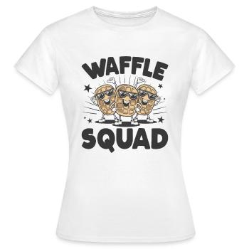 Waffle Squad Waffles Waffle Funny Pastry - Women's T-Shirt - white - Front - AI Model Female 172 dark (172cm)