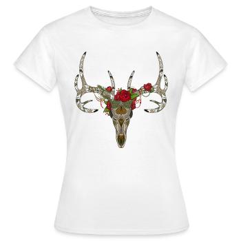 Los Muertos deer - Women's T-Shirt - white - Front - AI Model Female 172 dark (172cm)
