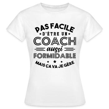 Cadeau Formidable pour Coach Formidable - T-shirt Femme - blanc - Devant - AI Model Female 172 dark (172cm)