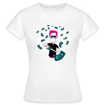 millionnaire - T-shirt Femme - blanc - Devant - AI Model Female 172 dark (172cm)
