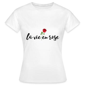 Leben in pink - Frauen T-Shirt - Weiß - Vorne - AI Model Female 172 dark (172cm)