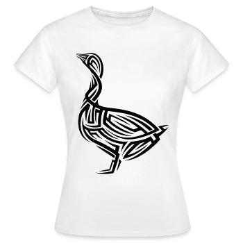 Goose Tribal Tattoo - Women's T-Shirt - white - Front - AI Model Female 172 dark (172cm)