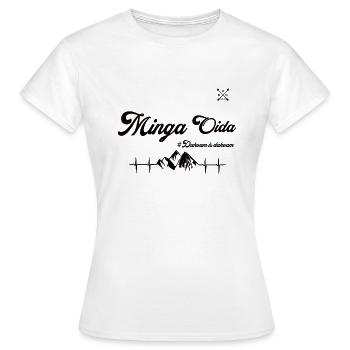 Minga Oida Stuff - Frauen T-Shirt - Weiß - Vorne - AI Model Female 172 dark (172cm)