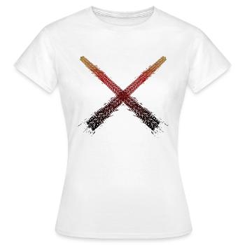 Reifenspur drapeau de l'Allemagne Swords - T-shirt Femme - blanc - Devant - AI Model Female 172 dark (172cm)