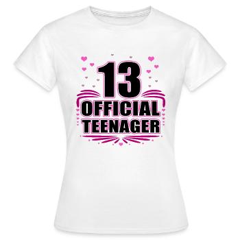 13 Official Teenagers – 13 Years Birthday - Women's T-Shirt - white - Front - AI Model Female 172 dark (172cm)