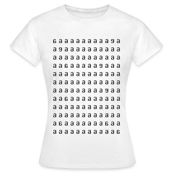 a a a a - T-shirt Femme - blanc - Devant - AI Model Female 172 dark (172cm)