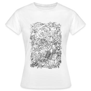 moteurs - T-shirt Femme - blanc - Devant - AI Model Female 172 dark (172cm)
